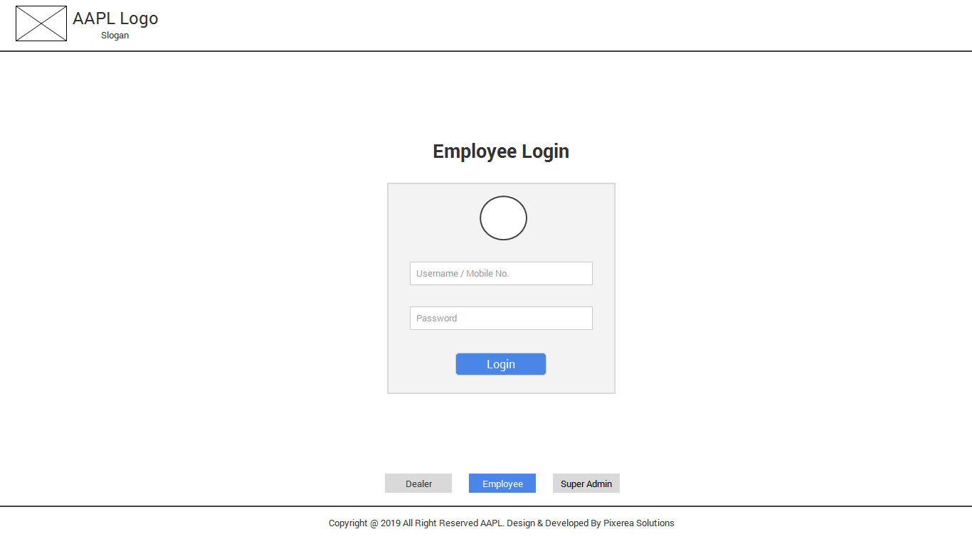 E Screen 1 - Employee Login